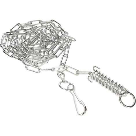 KOTARBAU Chaîne pour chien de 4 mm et 3 m avec ressort d'amortissement et fermeture en fil d'acier galvanisé résistant pour protéger le chien (1/5)