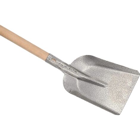 KOTARBAU Pelle de jardin robuste de 270 x 244 mm pour manche de 38 mm de diamètre - Pelle en acier pour ramasser les aliments en vrac avec manche en bois
