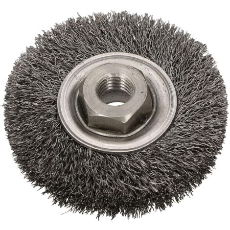 KOTARBAU Brosse à disque 80 mm avec filetage M14 fil d'acier ondulé pour meuleuse d'angle (1/5)