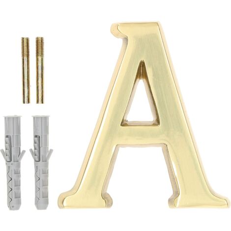 KOTARBAU Lettre A en laiton 10 cm pour maisons, colonies, hôtels, appartements, monuments pierres tombales 100 % laiton