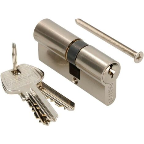KOTARBAU Cylindre de serrure 25/30 en nickel - Cylindre de porte profilé - Serrure de sécurité - Double cylindre laiton (1/5)