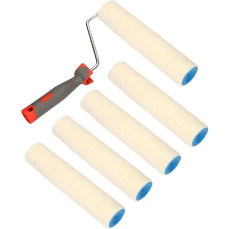 KOTARBAU Lot de 10 rouleaux à peinture en velours x mm avec poignée en caoutchouc pour travaux de peinture et de rénovation (250 mm)
