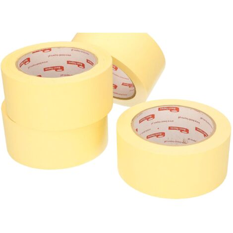 KOTARBAU Lot de 20 Rubans de Masquage 48 mm x 50 m Ruban de Protection Autocollant Jaune pour Travaux de Peinture
