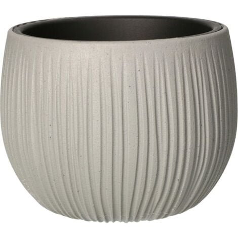 Napco Pot De Fleurs Sur Pied En Béton à Chevrons Bohèmes Pour