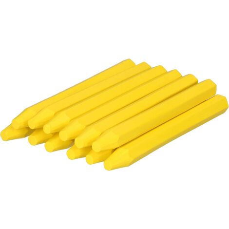 KOTARBAU Lot de 12 crayons de charpentier pour marquage du bois - Jaune (1/5)
