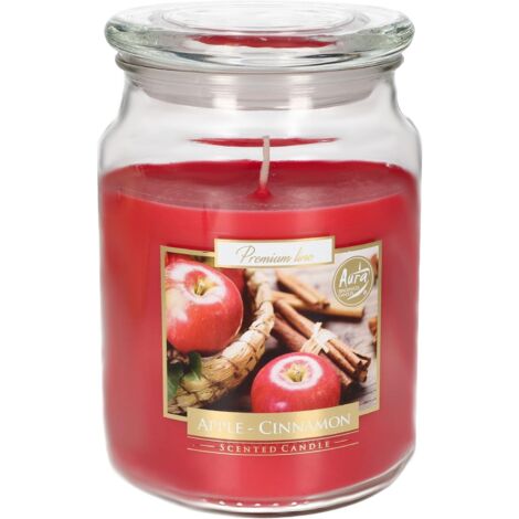 KOTARBAU Grande bougie parfumée parfumée en verre avec couvercle Apple Cannelle Idée cadeau Aromathérapie Bougies décoratives Durée de combustion jusqu'à 100 heures (1/5)