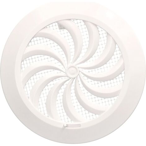 KOTARBAU Grille d'aération 100 mm verrouillable avec moustiquaire ronde Blanc