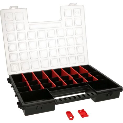 KOTARBAU Boîte de rangement double portable avec séparateurs réglables. (1/5)