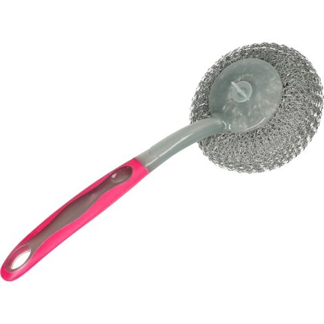 KOTARBAU Brosse à vaisselle en acier inoxydable avec poignée pour laver et frotter les casseroles (1/5)