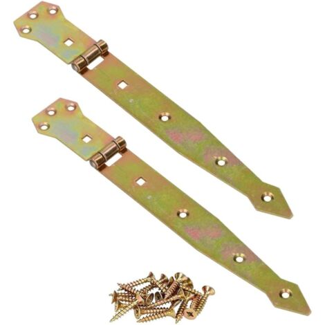 KOTARBAU Charnière de porte - Revêtement par poudre - Charnière de porte - Acier inoxydable - 250 mm - Jaune