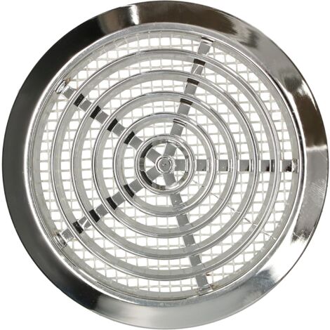 KOTARBAU Grille d'aération chromée ronde avec moustiquaire - Diamètre : 80 mm