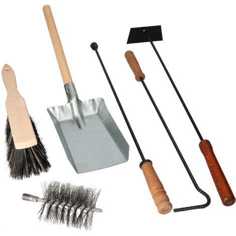 KOTARBAU Serviteur de cheminée 5 pièces avec tisonnier, balai, pelle, balai (1/5)
