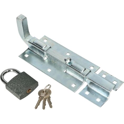KOTARBAU Loquet carré galvanisé pour porte de garage avec cadenas (1/5)
