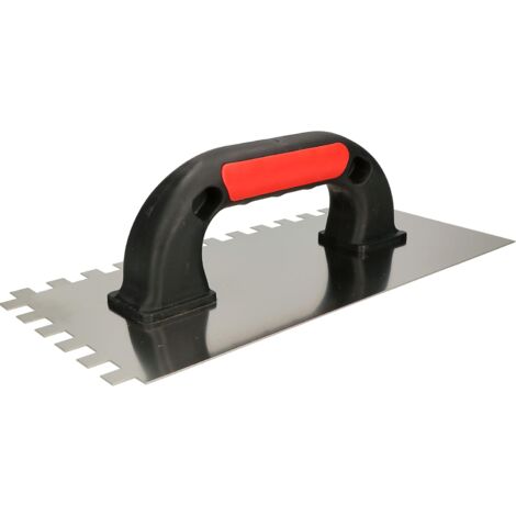 KOTARBAU Planche à friction x mm - Truelle à remonter en acier inoxydable - Pour plâtre et mortier (270 mm - Dimensions des dents : 10 x 10 mm) (1/5)