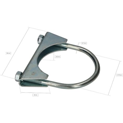 Poweka Raccord de tuyau d'échappement 50 mm en acier inoxydable