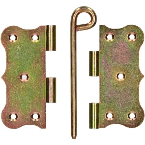 KOTARBAU Charnières de table enroulées en métal galvanisé Jaune 80 x 80 x 2 mm (1/5)