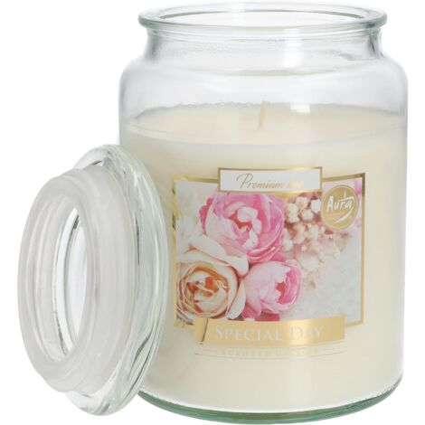 KOTARBAU Bougie parfumée dans un verre avec couvercle - Idée cadeau - Bougies décoratives d'aromathérapie - Durée de combustion jusqu'à des heures (grand jour spécial) (1/5)