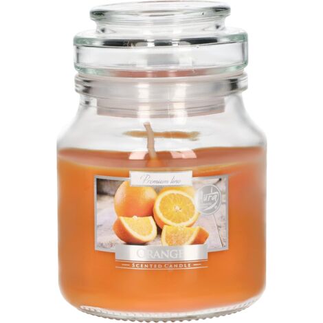 KOTARBAU Bougie parfumée dans un verre avec couvercle - Idée cadeau - Bougies décoratives d'aromathérapie - Durée de combustion jusqu'à heures (petit, orange) (1/5)