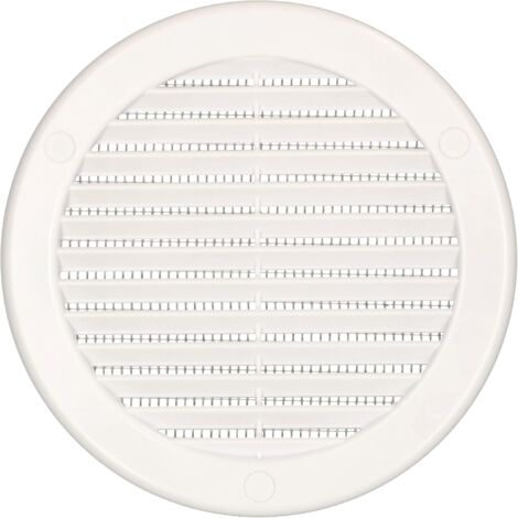 KOTARBAU Grille d'aération ronde Fi 125 mm - Blanc - Avec moustiquaire