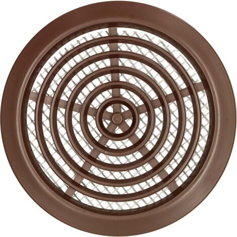 KOTARBAU Grille d'aération ronde marron diamètre 80 mm avec moustiquaire (1/5)