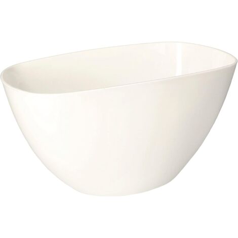 KOTARBAU Pot de Fleurs 200x130 mm Bol Elliptique pour Fleurs et Plantes Blanc (1/5)