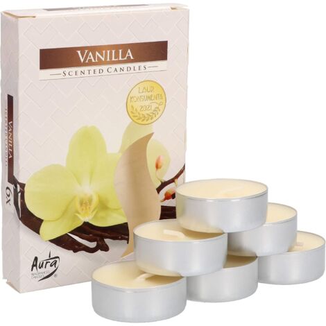 KOTARBAU Lot de 6 bougies chauffe-plat parfumées à la vanille - Durée de combustion : 4 heures (1/5)