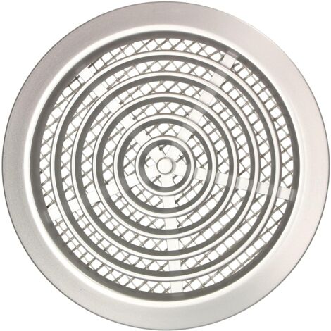 KOTARBAU Grille d'aération ronde en satin argenté - Diamètre : 80 mm - Avec moustiquaire