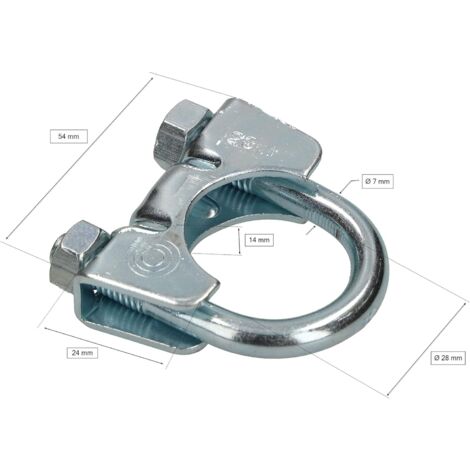 KOTARBAU - Lot de 2 colliers de serrage pour tuyau d'échappement - 28 ...