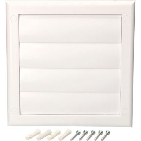 Kotarbau – Grille d'aération VMC avec lamelles verrouillables – Blanc – Diamètre 125 mm – Installation facile avec vis et chevilles incluses