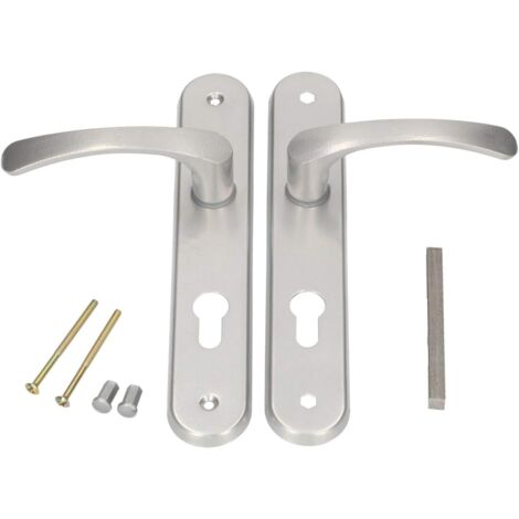 KOTARBAU poignée de porte 90 mm gauche droite pour cylindre profilé ensemble de porte argent garniture de porte poignée de porte poignée de porte ensemble de poignées pour poignée de porte de chambre