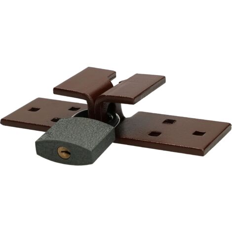 KOTARBAU Loquet de sécurité 60 x 90 mm avec cadenas solide (1/5)
