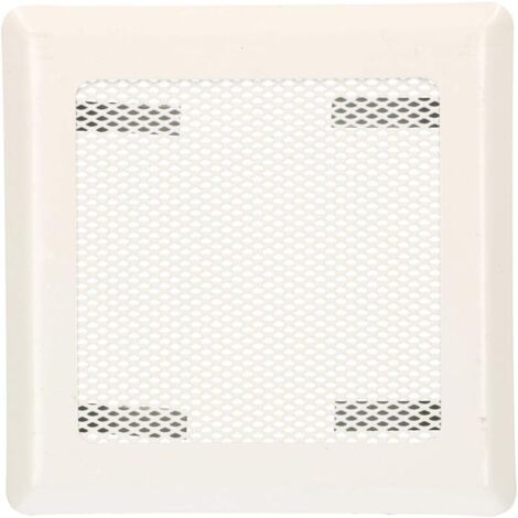 KOTARBAU Grille d'air 16 x 16 cm - Blanc - Grille de cheminée - Grille d'aération - Grille d'air chaud - Grille de poêle - Accessoires de cheminée