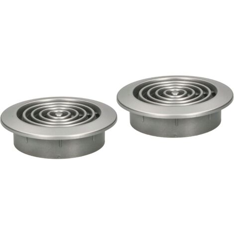 Kotarbau – Grille d'aération ronde satinée 45 mm – Avec moustiquaire – Installation facile – Pour ventilation intérieure et protection contre les insectes