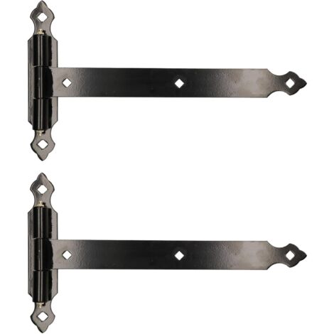 KOTARBAU Lot de 2 rubans de chargement 400 mm Plaque 245 mm Roulements à billes Lubrifiant Poignée de porte Charnière de porte Charnière de porte de jardin (400 mm) (1/5)