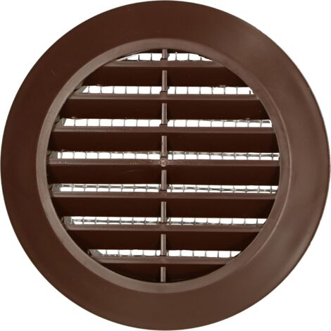 KOTARBAU Grille d'aération ronde marron diamètre 60 mm avec moustiquaire