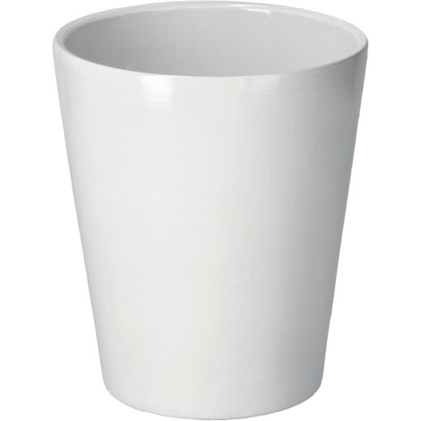 KOTARBAU Pot de fleurs en céramique pour orchidées H 150 mm Ø 120 mm Blanc