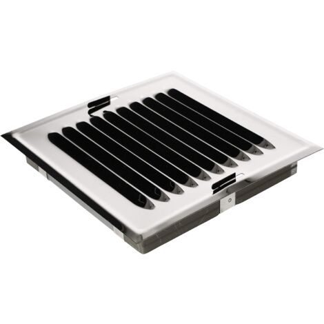 Grille D'aération Pour Cheminée – Acier Noir – 41x31 Cm – Neuf
