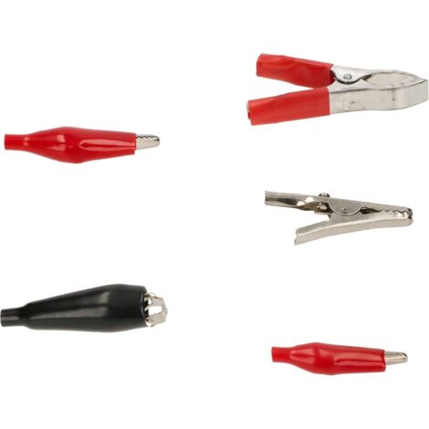 2 Pinces Crocodiles Isolées 200A - Pour Batteries Auto, Câbles De Démarrage Et Chargeurs - Rouge Et Noir - 3