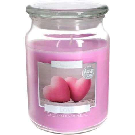KOTARBAU Grande bougie parfumée en verre avec couvercle Love Idée cadeau pour aromathérapie - Durée de combustion : jusqu'à 100 heures (1/5)