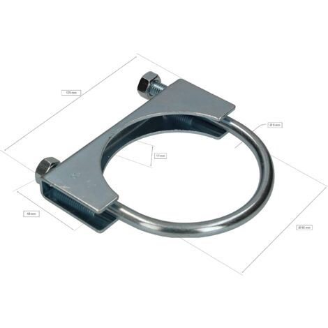 KOTARBAU - Lot de 2 colliers de serrage pour tuyau d'échappement - 90 ...