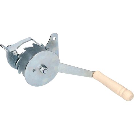KOTARBAU Treuil pour régler la hauteur de la grille de cuisson en acier galvanisé avec poignée en bois manivelle pour barbecue