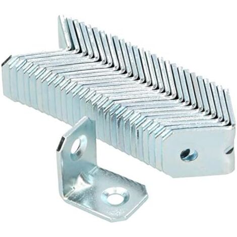 KOTARBAU Lot de 50 raccords d'angle 20 x 20 x 16 mm - En acier galvanisé (1/5)