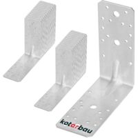 KOTARBAU® 25 Pièces Équerre De Fixation - Acier Galvanisé - 150 x 150 x 65 mm - Argent - Renfort D'Angle Métal - Équerre de Fixation Renforcée - 90 Degrés