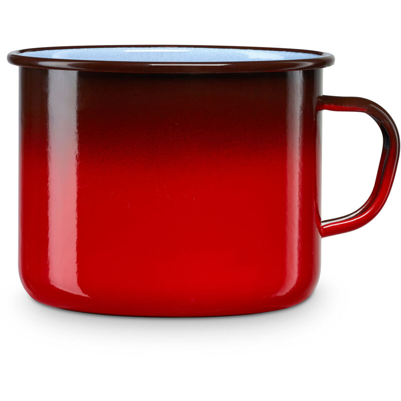 Faitout Briebe Ignea 26 Cm - 8,4L, Acier émaillé Vitrifié, Compatible Induction/gaz/four, Design Vintage Rouge