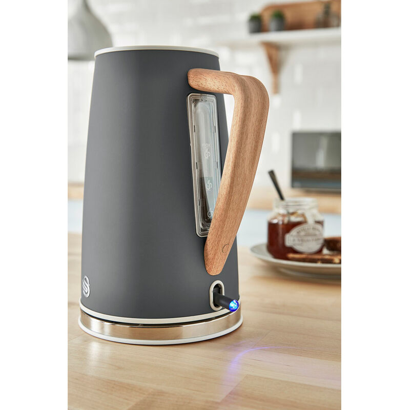 Ensemble plateau compact avec bouilloire et 2 tasses