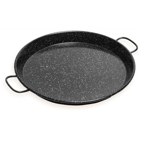Poêle à Châtaignes En Acier émaillé 28 Cm - Pour Induction, Gaz, Vitrocéramique, Four - Noire Chinée, Sans Antiadhésif