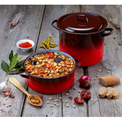 Cocotte En Fonte D'aluminium Lacor 16 Cm - Rouge - 1,3 L - Compatible Induction