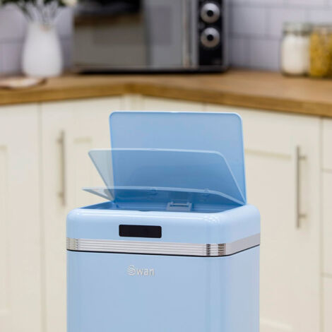 Poubelle Automatique Vintage SWAN 45 Litres - Ouverture Par Capteur - Métal - Design Rétro