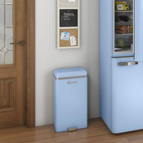 Retro Poubelle à Ouverture Automatique avec Capteur, Métal, 45 Litres, Vintage SWAN Violet SWKA4500PURNEU | Leroy Merlin