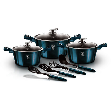 Kamberg - Set Lot Batterie de cuisine 24 pièces - Fonte d'aluminium